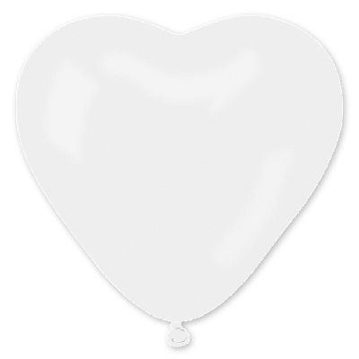 сердце 25" пастель Белое 1105-0044