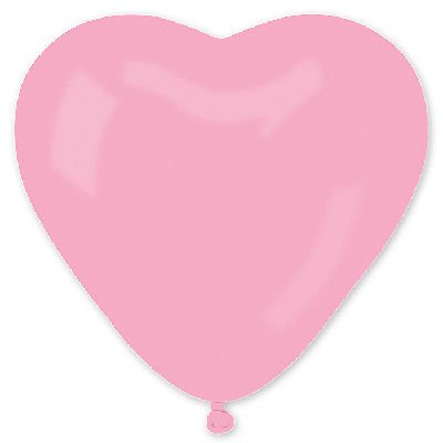 сердце 25" пастель Розовое 1105-0046