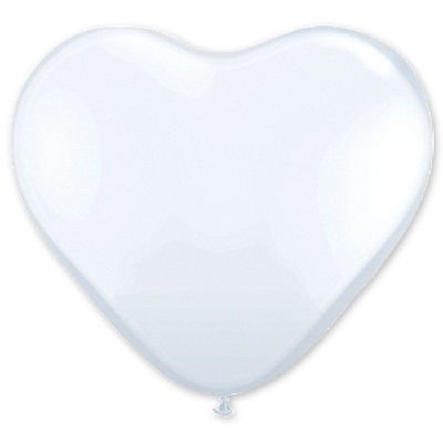 Шар Сердце 06" Стандарт White, 15 см 1105-0225