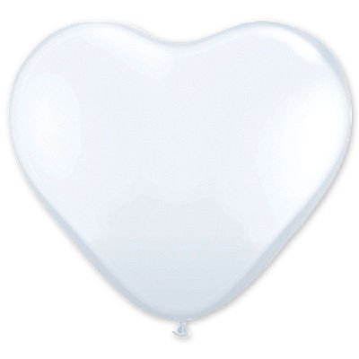 Шар Сердце 3' Стандарт White, 91 см 1105-0233