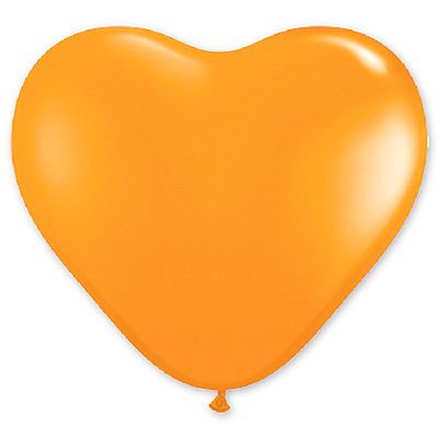 Шар Сердце 06" Стандарт Orange, 15 см 1105-0242