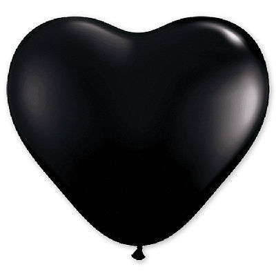 Шар Сердце 06" Кристалл Onyx Black, 15см 1105-0248