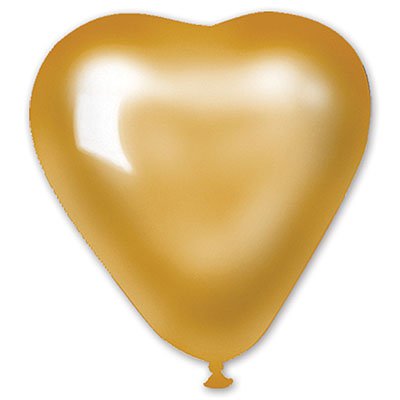 Сердце 10" Металлик Золотое/Ит 1105-0273