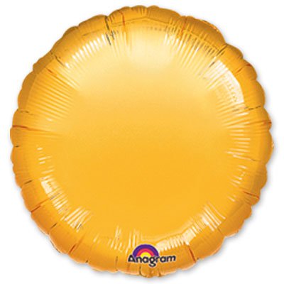 Шарик 18" круг металлик Gold-orange 1204-0012