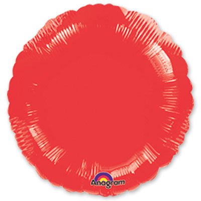 Шарик 18" круг металлик Red 1204-0016