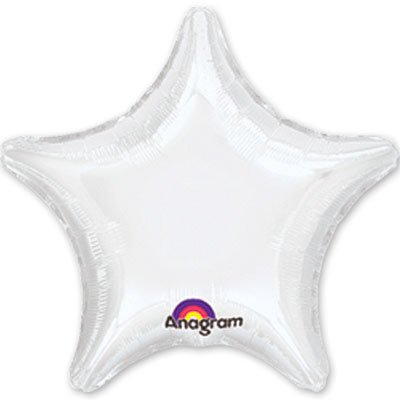 Шарик 19" звезда пастель White 1204-0056