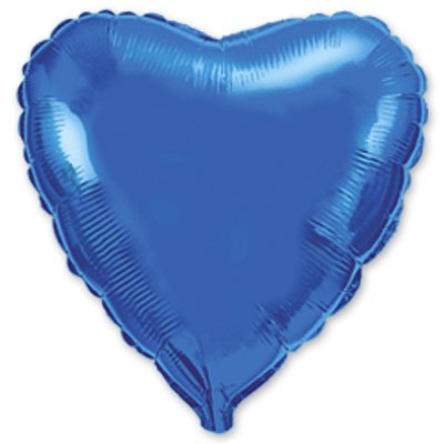 Шарик 18" сердце металлик Blue 1204-0081