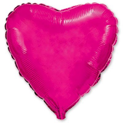 Шарик 18" сердце металлик Purple-pink 1204-0084