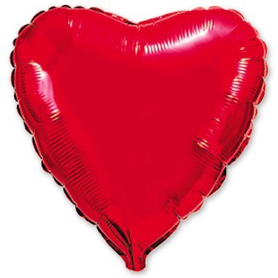 Шарик 18" сердце металлик Red 1204-0085