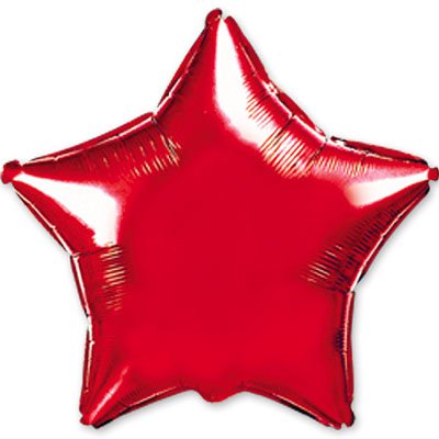 Шарик 18" звезда металлик Red 1204-0100