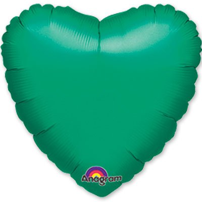 Шарик 18" сердце металлик Green 1204-0181