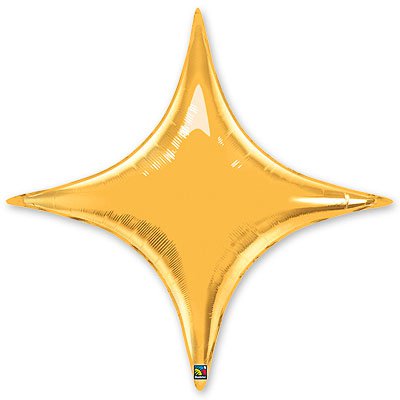 Шарик 40" звезда 4х-конечная Gold 1204-0300