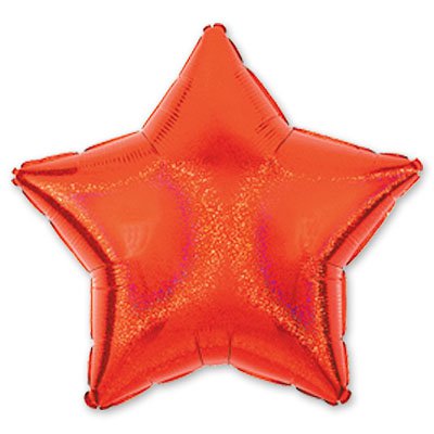 Шарик блеск 19" звезда Red 1205-0020