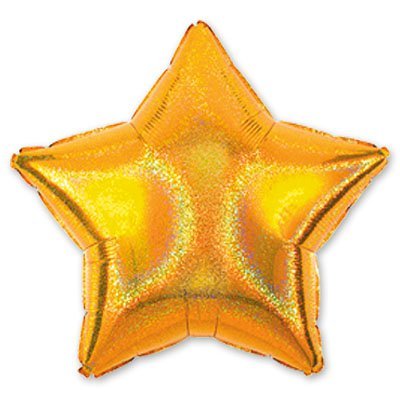 Шарик блеск 19" звезда Gold 1205-0021