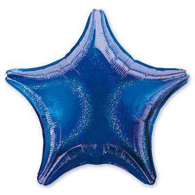Шарик блеск 19" звезда Blue 1205-0022