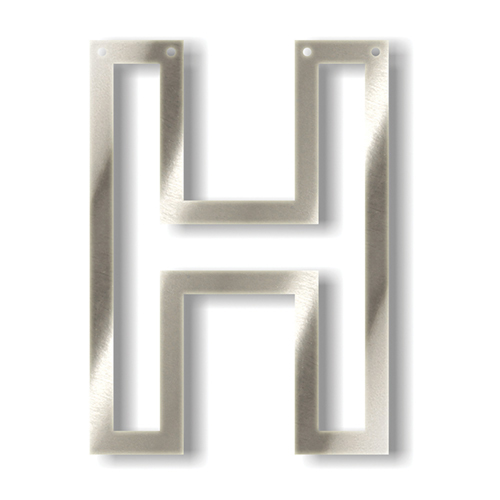 Акриловая подвеска для растяжки H, серебро 135919