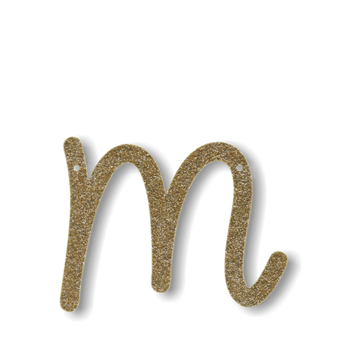 Акриловая подвеска для растяжки M, мерцающее золото 136036