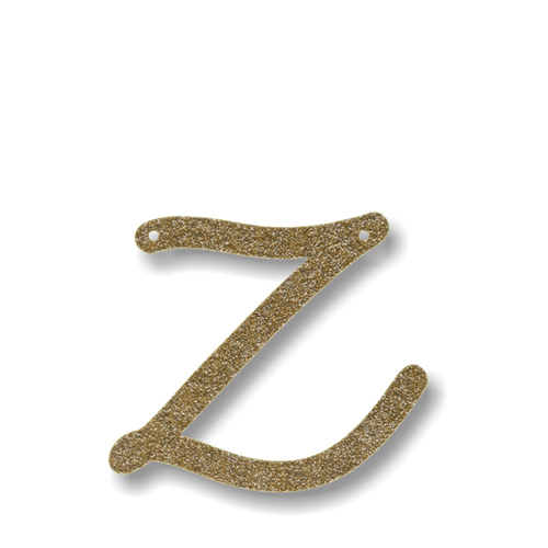 Акриловая подвеска для растяжки Z, мерцающее золото 136297