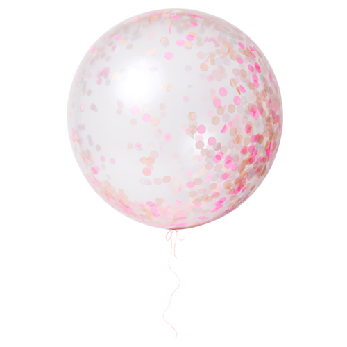 Воздушные шары с конфетти, розовые, большие 143479