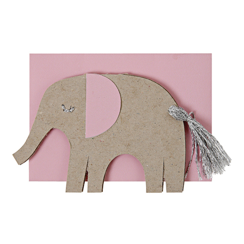 Открытка "Слоненок", розовая 145135