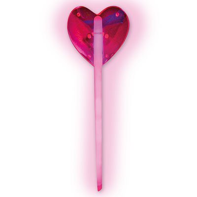Волшебное светящаяся сердечко на палочке, розовое 1501-1755