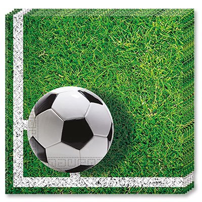 Салфетки Футбол зеленый, газон, 20 штук 1502-2023