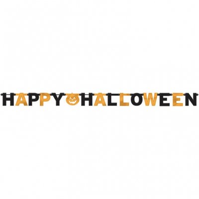 Гирлянда-буквы Happy Halloween Тыква 1505-0934