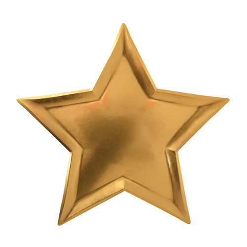 Тарелки "Звезды", золотая фольга 150751