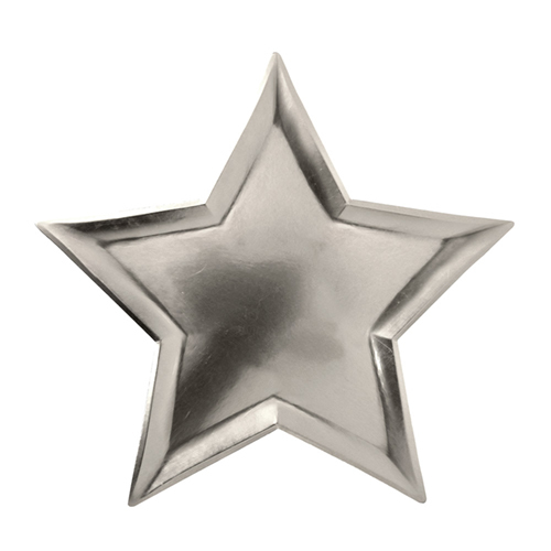 Тарелки "Звезды", серебряная фольга 150760