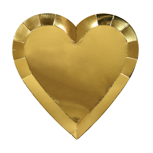 Тарелки "Сердце", золото, большие 167194