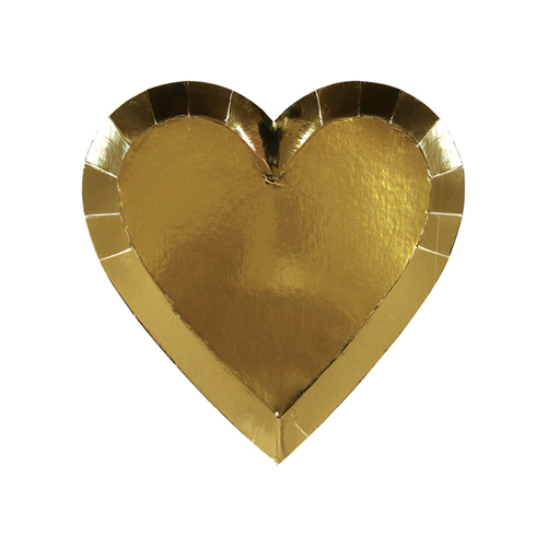 Тарелки "Сердце", золото, маленькие 167203
