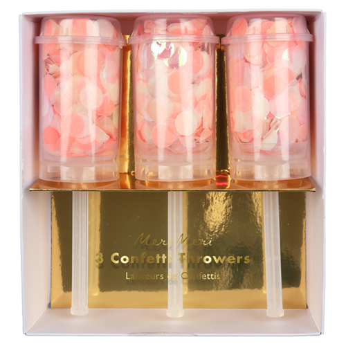Хлопушки с конфетти, розовый, 3 шт. 170038