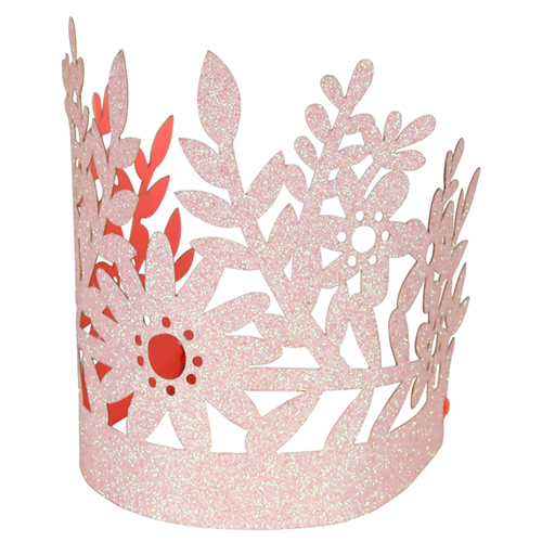 Корона с блестками, розовая, 8 шт. 170128