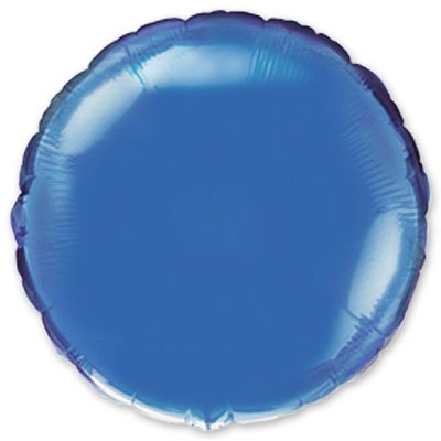 Шарик 18" круг металлик Blue