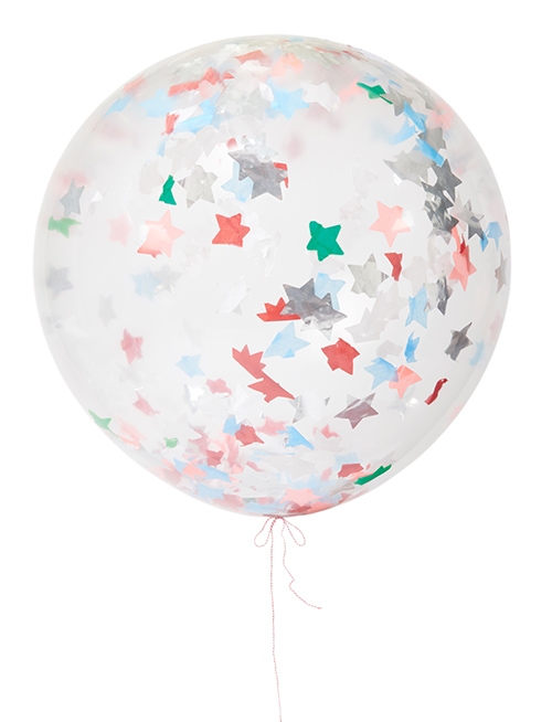 Воздушные шары с конфетти и звездами